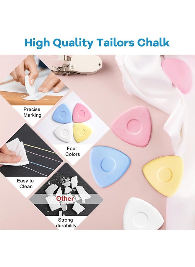 10Pcs Tailors Chalk, Triangle Sewing Chalk for Fabric, Fabric Markers for Quilting, Tailoring and DIY Crafts - Image 3